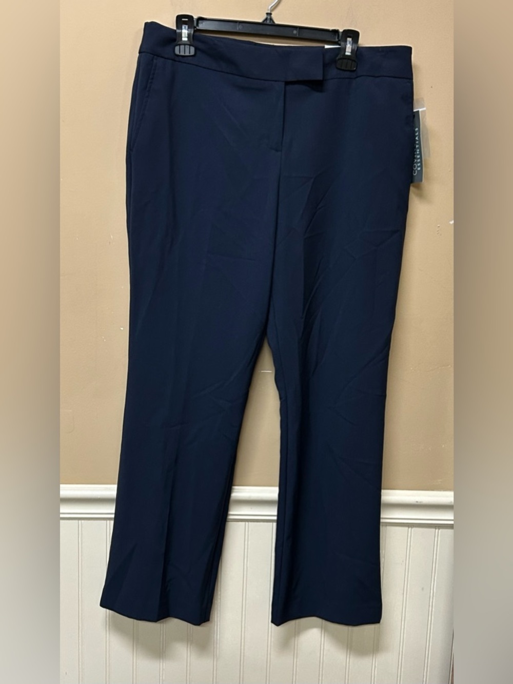 Covington Womens Blue Dress Pants Straight Leg Size 14 Short NWT